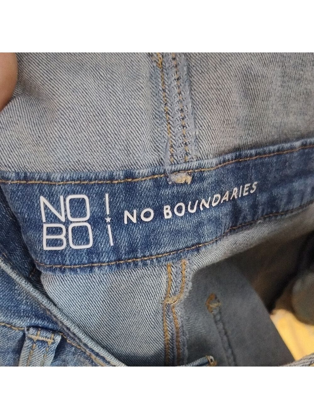 No Boundaries Blue Denim Jumpsuit Casual Style - Picture 2 of 5
